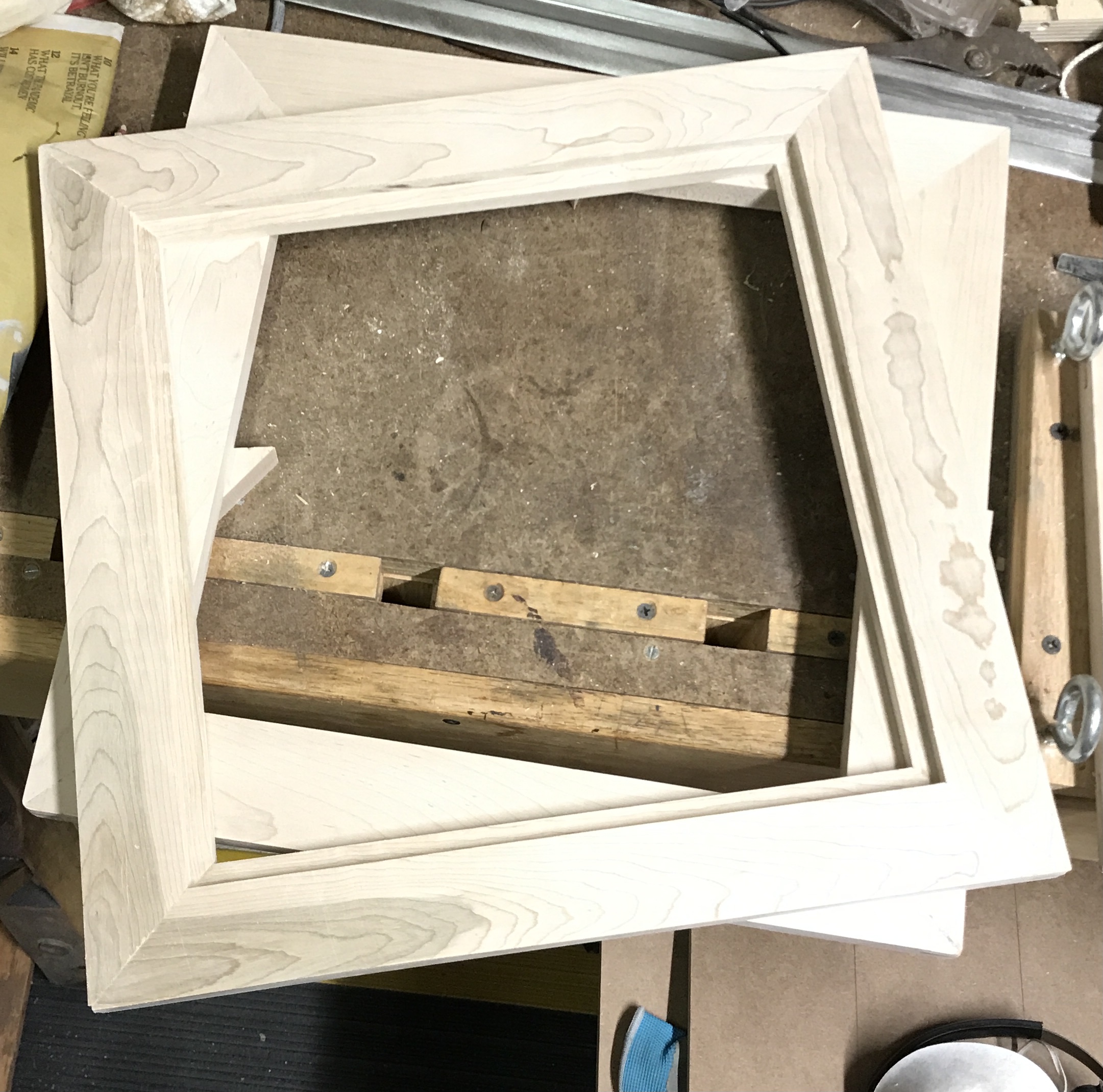 Both frames rough sanded